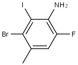 3-bromo-6-fluoro-2-iodo-4-methylaniline Structure