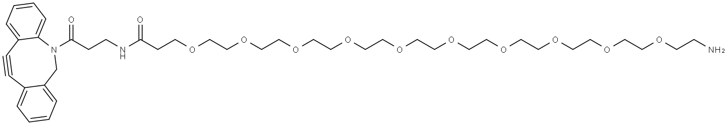 DBCO-NH-PEG10-CH2CH2NH2 Structure