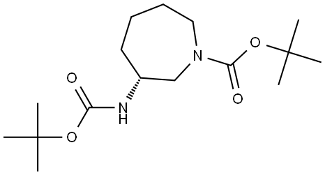 (R)-tert-butyl 3-((tert-butoxycarbonyl)amino)azepane-1-carboxylate 구조식 이미지