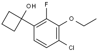 1-(4-chloro-3-ethoxy-2-fluorophenyl)cyclobutanol Structure