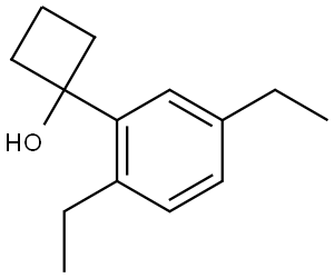 1-(2,5-diethylphenyl)cyclobutanol Structure