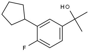 2-(3-cyclopentyl-4-fluorophenyl)propan-2-ol Structure