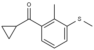 cyclopropyl(2-methyl-3-(methylthio)phenyl)methanone Structure