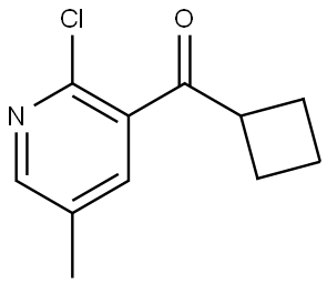 (2-chloro-5-methylpyridin-3-yl)(cyclobutyl)methanone Structure