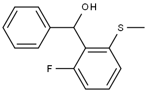 (2-fluoro-6-(methylthio)phenyl)(phenyl)methanol Structure