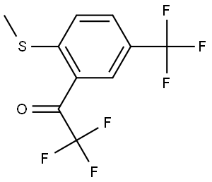 2,2,2-trifluoro-1-(2-(methylthio)-5-(trifluoromethyl)phenyl)ethanone Structure