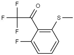 2,2,2-trifluoro-1-(2-fluoro-6-(methylthio)phenyl)ethanone Structure