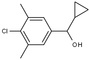 (4-chloro-3,5-dimethylphenyl)(cyclopropyl)methanol Structure