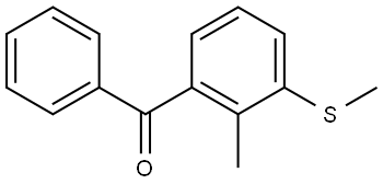 (2-methyl-3-(methylthio)phenyl)(phenyl)methanone Structure