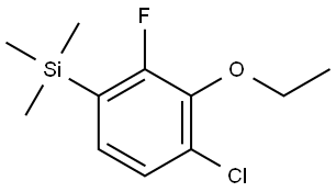 (4-chloro-3-ethoxy-2-fluorophenyl)trimethylsilane Structure