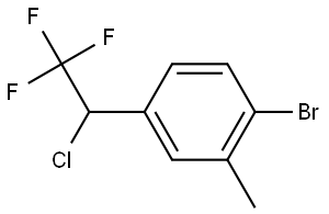 1-bromo-4-(1-chloro-2,2,2-trifluoroethyl)-2-methylbenzene Structure