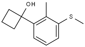 1-(2-methyl-3-(methylthio)phenyl)cyclobutanol Structure