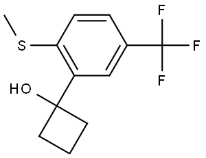 1-(2-(methylthio)-5-(trifluoromethyl)phenyl)cyclobutanol Structure