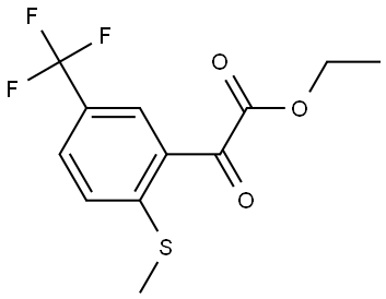 ethyl 2-(2-(methylthio)-5-(trifluoromethyl)phenyl)-2-oxoacetate Structure