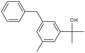 2-(3-benzyl-5-methylphenyl)propan-2-ol Structure