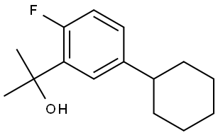 2-(5-cyclohexyl-2-fluorophenyl)propan-2-ol Structure