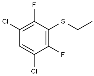 (3,5-dichloro-2,6-difluorophenyl)(ethyl)sulfane Structure