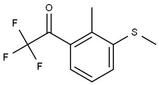 2,2,2-trifluoro-1-(2-methyl-3-(methylthio)phenyl)ethanone Structure