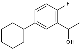 1-(5-cyclohexyl-2-fluorophenyl)ethanol Structure