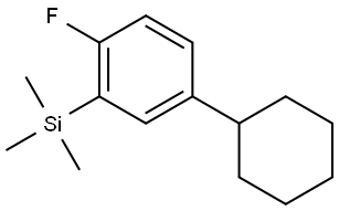 (5-cyclohexyl-2-fluorophenyl)trimethylsilane Structure