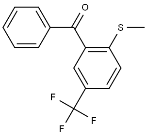 (2-(methylthio)-5-(trifluoromethyl)phenyl)(phenyl)methanone Structure