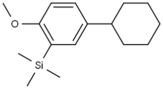 (5-cyclohexyl-2-methoxyphenyl)trimethylsilane Structure