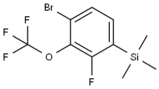 (4-bromo-2-fluoro-3-(trifluoromethoxy)phenyl)trimethylsilane Structure