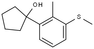 1-(2-methyl-3-(methylthio)phenyl)cyclopentanol Structure