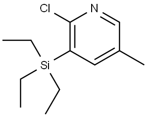 2-chloro-5-methyl-3-(triethylsilyl)pyridine Structure