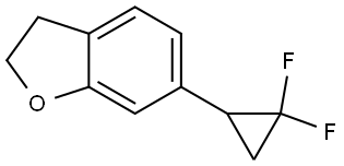 Benzofuran, 6-(2,2-difluorocyclopropyl)-2,3-dihydro- Structure