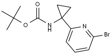 tert-Butyl (1-(6-bromopyridin-2-yl)cyclopropyl)carbamate Structure