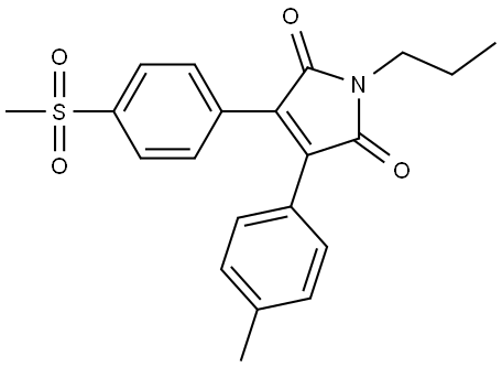 1H-Pyrrole-2,5-dione, 3-(4-methylphenyl)-4-[4-(methylsulfonyl)phenyl]-1-propyl- Structure