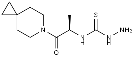 (R)-N-(1-oxo-1-(6-azaspiro[2.5]octan-6-yl)propan-2-yl)hydrazinecarbothioamide Structure