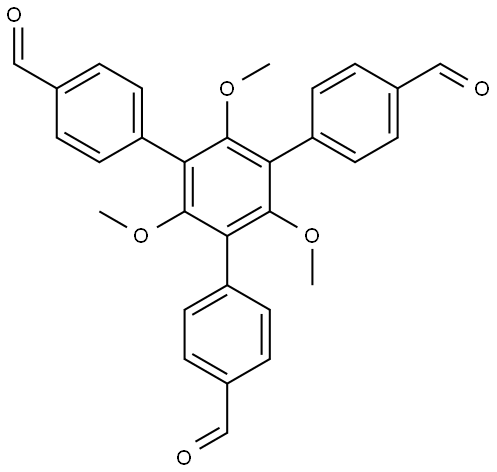 1,3,5-trimethoxy-2,4,6-tris(4-formyl-phenyl)benzene Structure
