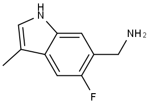 (5-Fluoro-3-methyl-1H-indol-6-yl)methanamine Structure