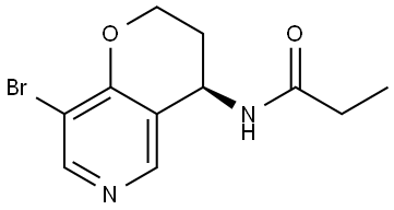 (R)-N-(8-bromo-3,4-dihydro-2H-pyrano[3,2-c]pyridin-4-yl)propanamide Structure