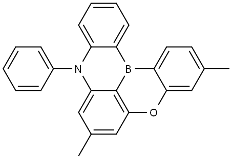 3,7-dimethyl-9-phenyl-9H-5-oxa-9-aza-13b-boranaphtho[3,2,1-de]anthracene Structure