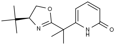 (S)-6-(2-(4-(tert-butyl)-4,5-dihydrooxazol-2-yl)propan-2-yl)pyridin-2(1H)-one Structure