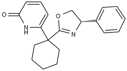 (S)-6-(1-(4-phenyl-4,5-dihydrooxazol-2-yl)cyclohexyl)pyridin-2(1H)-one Structure