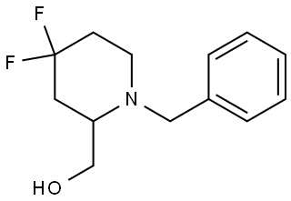 2-Piperidinemethanol, 4,4-difluoro-1-(phenylmethyl)- Structure