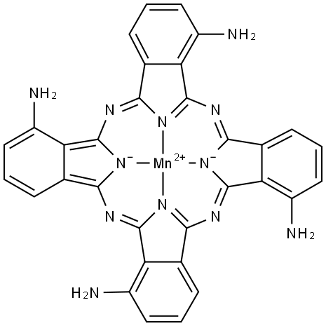 Manganese(II) 1,8,15,22-tetra(amino)phthalocyanine Structure