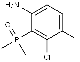 Benzenamine, 3-chloro-2-(dimethylphosphinyl)-4-iodo- Structure