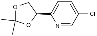 Pyridine, 5-chloro-2-[(4R)-2,2-dimethyl-1,3-dioxolan-4-yl]- Structure