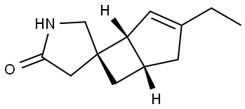 Spiro[bicyclo[3.2.0]hept-3-ene-6,3′-pyrrolidin]-5′-one, 3-ethyl-, (1R,3′S,5S)- Structure