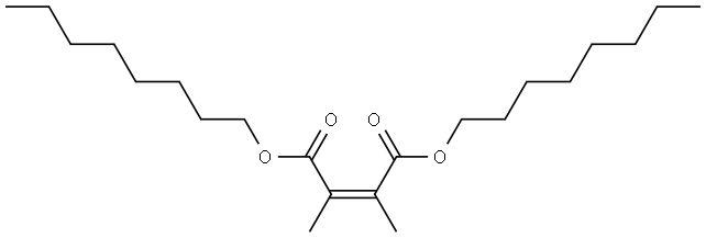 dioctyl (Z)-2,3-dimethylbut-2-enedioate Structure