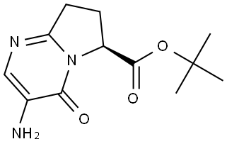 Pyrrolo[1,2-a]pyrimidine-6-carboxylic acid, 3-amino-4,6,7,8-tetrahydro-4-oxo-, 1,1-dimethylethyl ester, (6S)- Structure