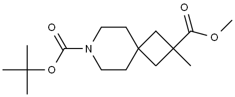 07-tert-butyl 02-methyl 2-methyl-7-azaspiro[3.5]nonane-2,7-dicarboxylate Structure