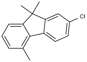 9H-Fluorene, 2-chloro-5,9,9-trimethyl- Structure