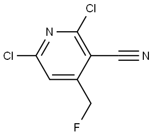 3-Pyridinecarbonitrile, 2,6-dichloro-4-(fluoromethyl)- Structure