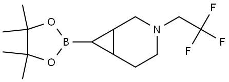 3-Azabicyclo[4.1.0]heptane, 7-(4,4,5,5-tetramethyl-1,3,2-dioxaborolan-2-yl)-3-(2,2,2-trifluoroethyl)- Structure